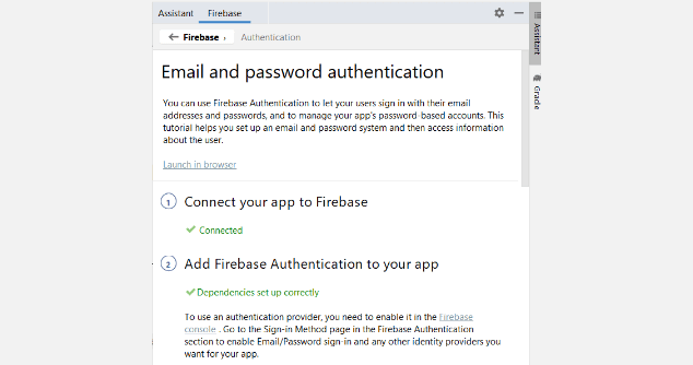 Android Studio Email and password authentication